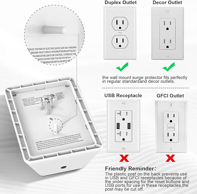 Multi Plug Outlet Surge Protector - Image 3
