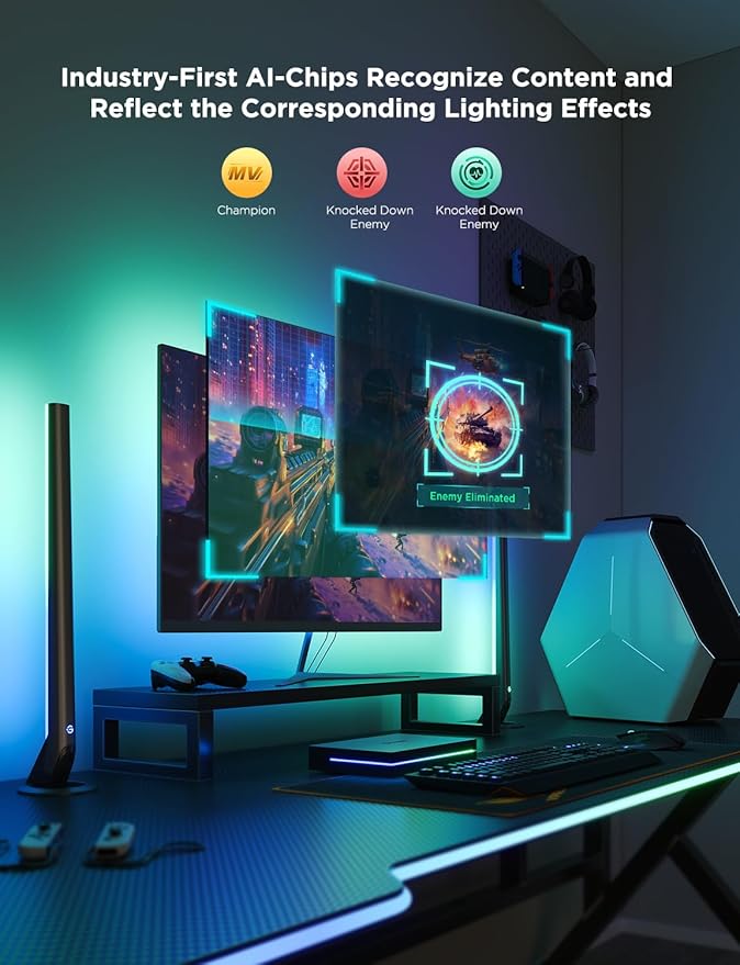 Govee HDMI 2.1 Sync Box Kit 2, Includes AI Sync Box, Light Bars, and Monitor - Image 4