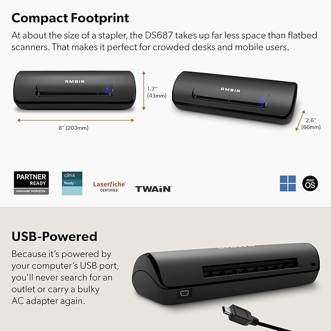 Ambir ImageScan Pro 687-AS Duplex Card Scanner - Image 6