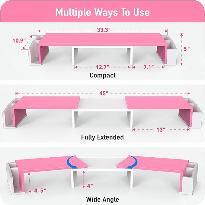 Simple Houseware Desk Dual Monitor Stand Riser - Image 3