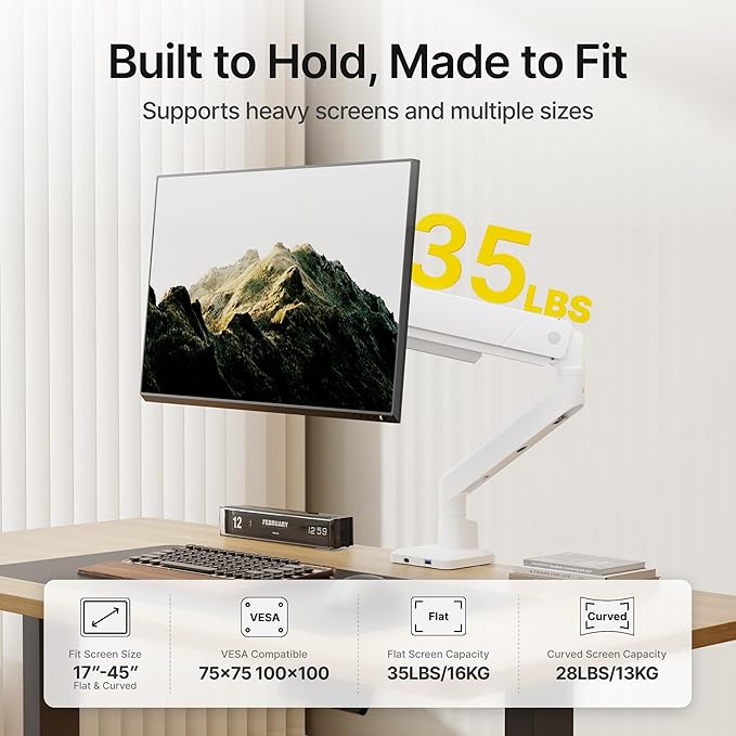monTEK Single Monitor Arm with USB - Image 2