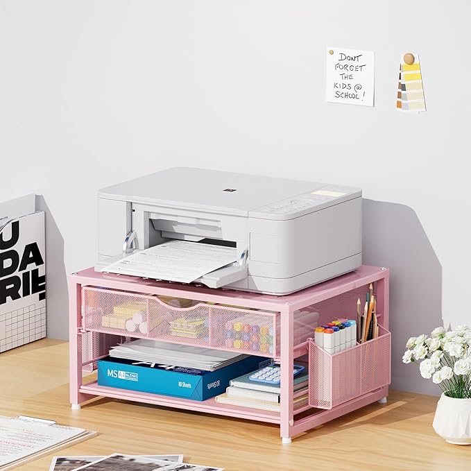 Marbrasse Metal Printer Stand for Desk - Image 2