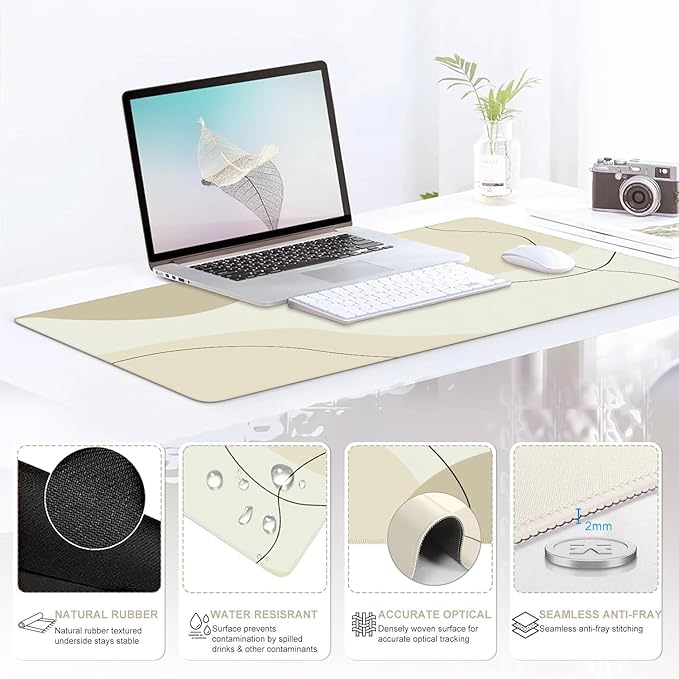 iCasso Large Gaming Mouse Pad Wrist Support Set, Desk Mat, 4in1 XXL Mousepad + - Image 4