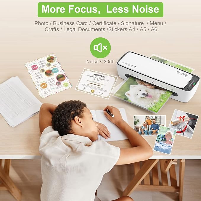 Laminator Machine with Laminating Sheets A4 Portable Thermal Lamination 9-Inch - Image 7