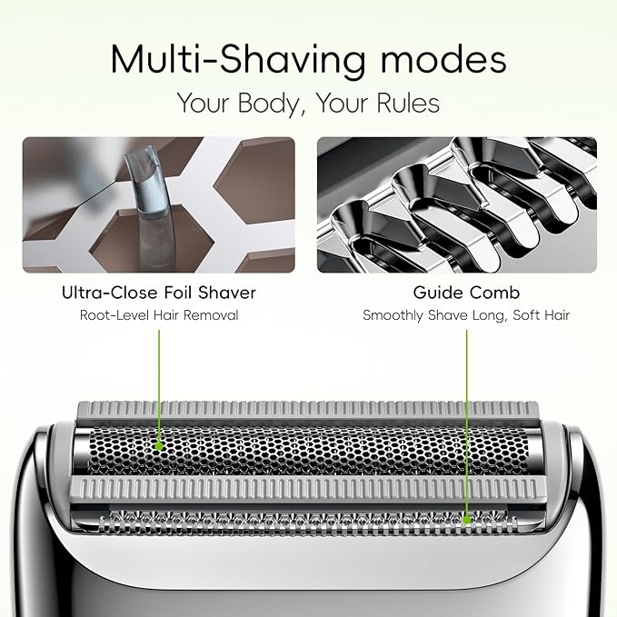 yoose Electric Razors for Women, IPX7 Alloy Body Bikini Trimmer for Women - Image 7