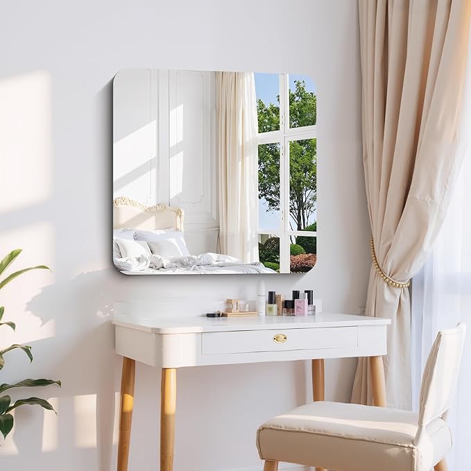 CILIBER Frameless Wall Mirror, HD Shatterproof Vanity Mirror - Image 5