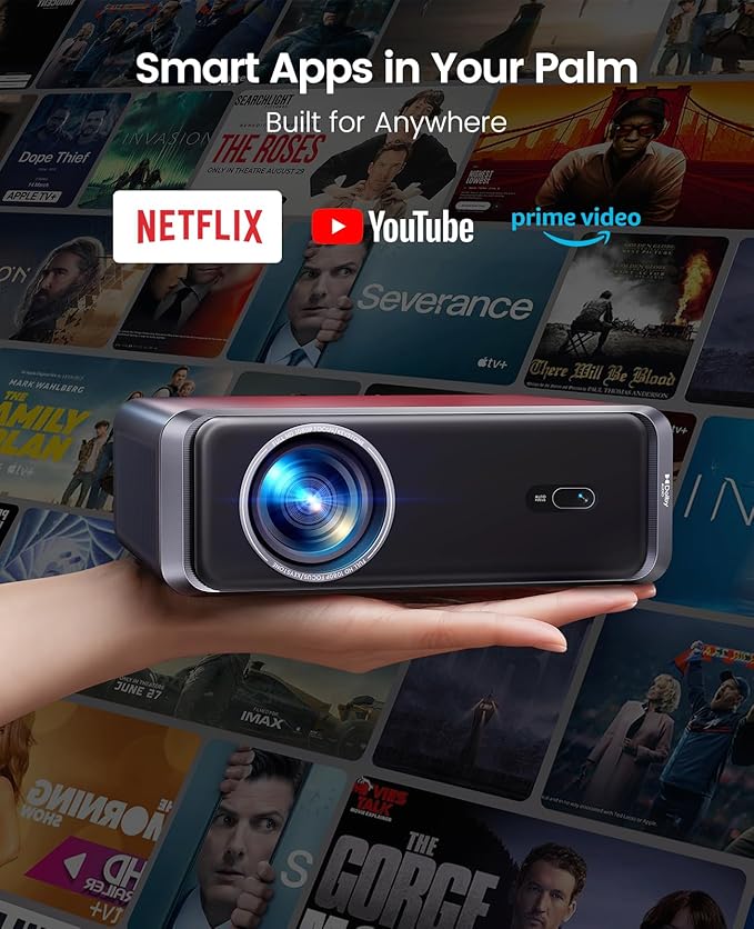 Smart-Projector with WiFi6 and Bluetooth, Outdoor Movie Projector & DoIby - Image 2