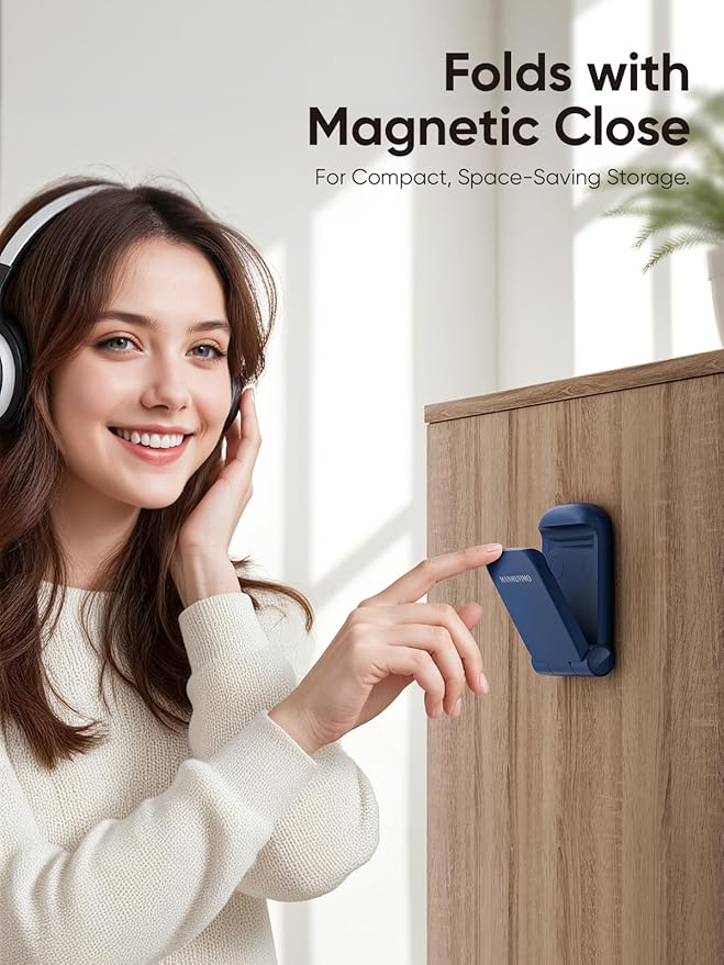 MAMUVIMO Headphone Stand, Headset Stand Foldable ＆ Sticky, Headphone Holder - Image 3