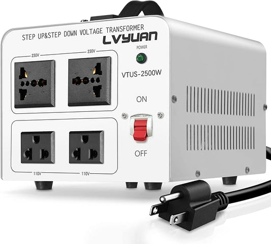 LVYUAN 2500 Watt Voltage Transformer Converter Step Up/Down Converter 110/120 by LVYUAN