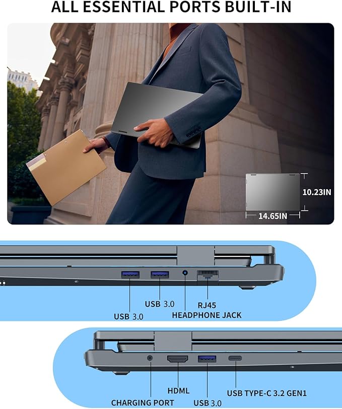 KOOFORWAY Triple Screen Laptop, 16” Main + Dual 10.5” Monitors, Core i7-12700H - Image 7
