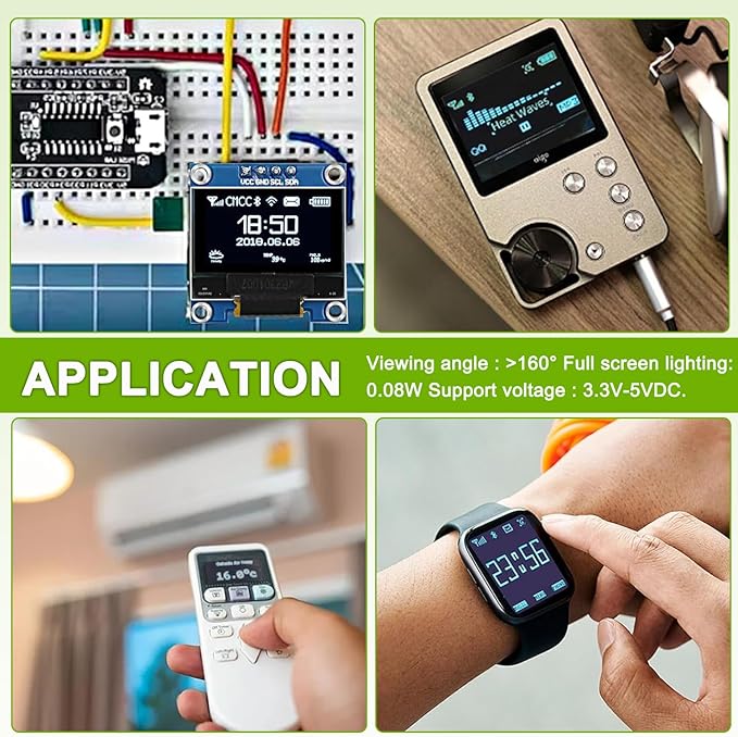 EPLZON 5 Pack 0.96 inch OLED IIC Display Module 128x64 Pixel Mini Self-Luminous - Image 7