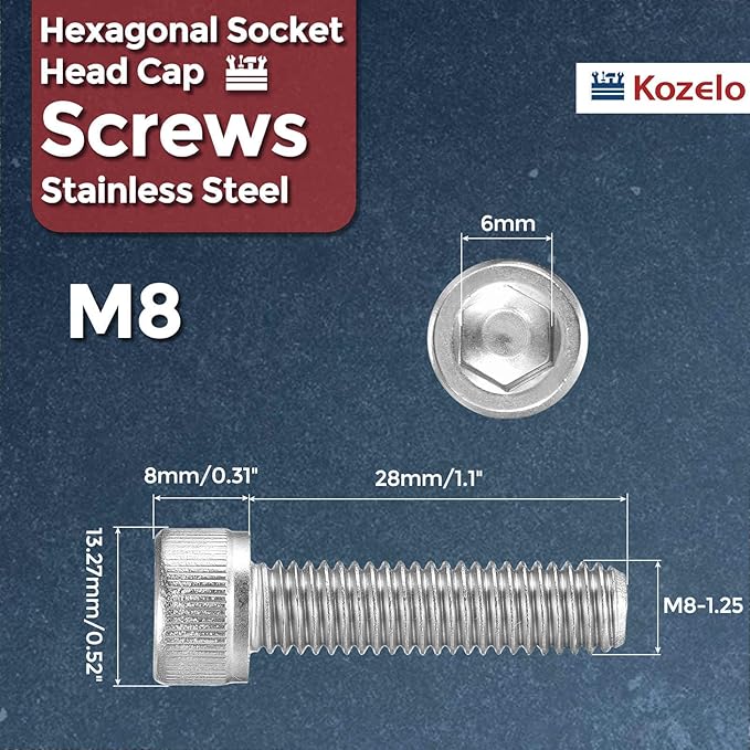 Kozelo 10pcs Socket Head Cap Screws - Image 2
