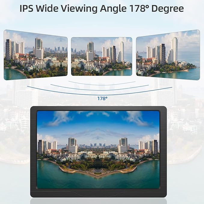 HMTECH 10.1 Inch HDMI Monitor 1280X800 Portable HD VGA Monitor LCD IPS Screen - Image 4