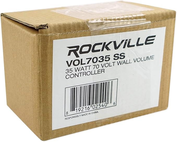 Rockville VOL7035 SS 35 Watt 70v Wall Volume Control Zone Controller, Stainless - Image 5