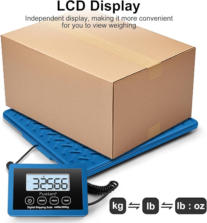 Fuzion Shipping Scale, 440LBs x 10g Postal Scale, Durable Alloy Steel Platform - Image 4