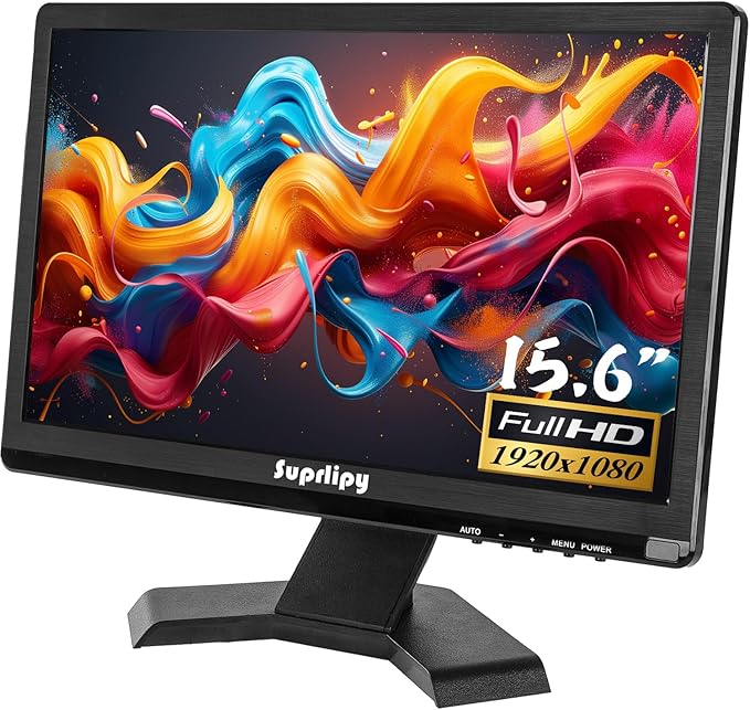 Suprlipy 15.6 inch FHD Small IPS Monitor LCD Display Screen 1920x1080 60Hz 16:9 by Unknown