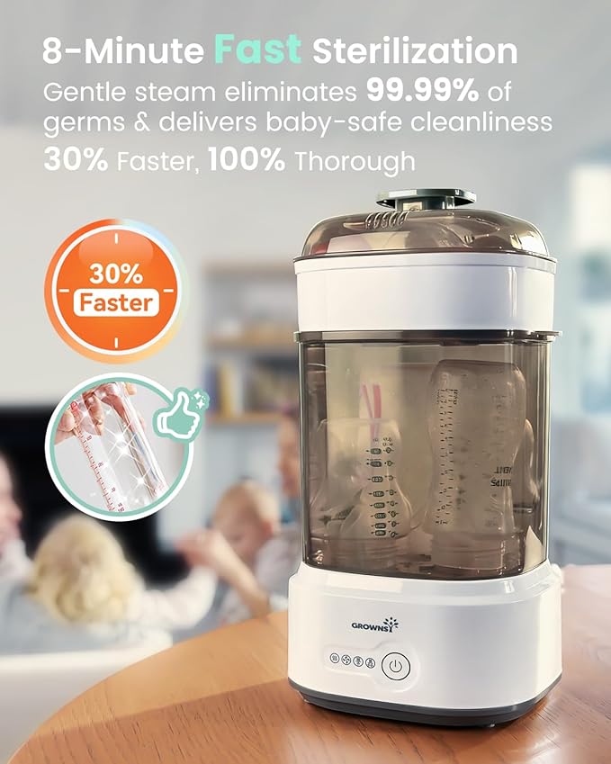 Bottle Sterilizer and Dryer, Compact Electric Steam Baby Bottle Sterilizer - Image 4