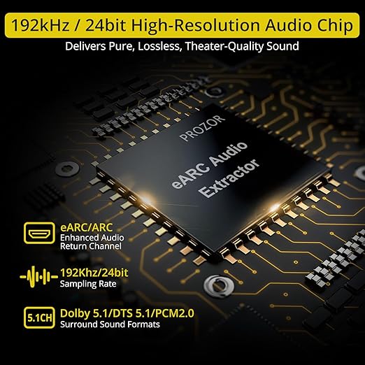PROZOR eARC/ARC to Optical Audio Extractor, Enhanced eARC Audio Converter - Image 5