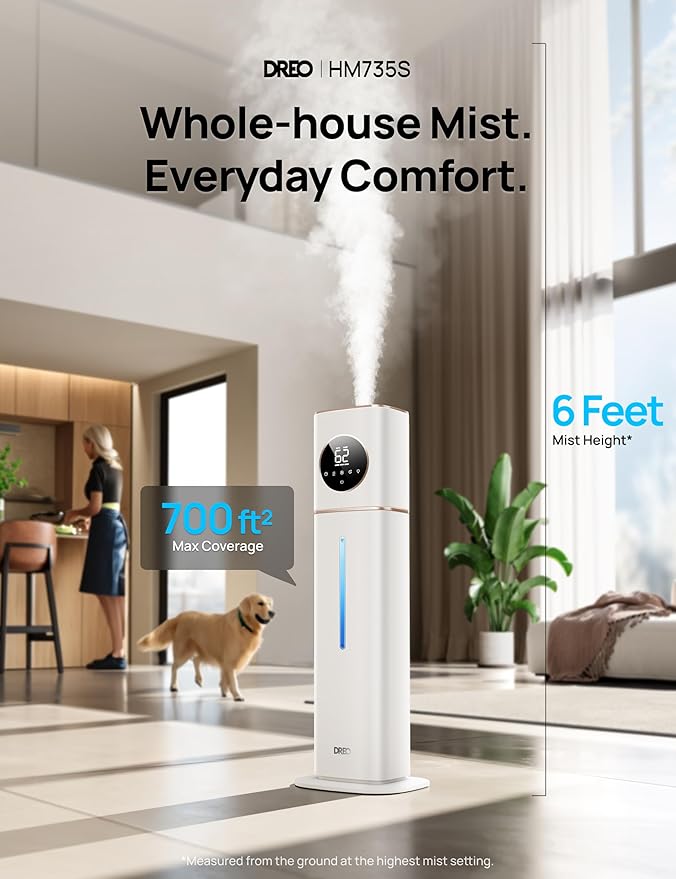 DREO HM735S 11L Smart Humidifier Large Room 700 ft², 100H Cool Mist Air - Image 2