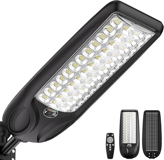 MMKT Solar Lights Outdoor, 12000W 3 Color Solar Street Light, Commercial Solar by MMKTLIGHTING