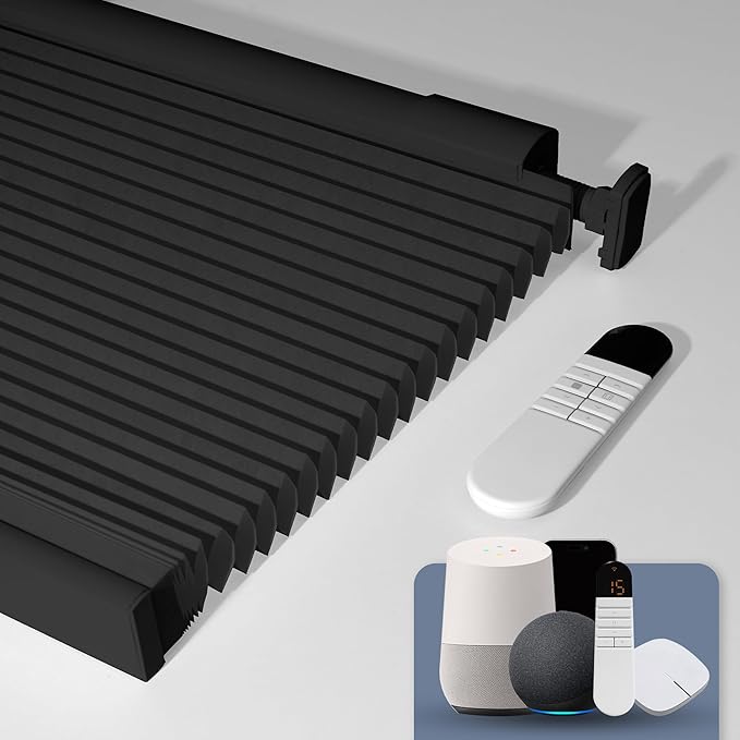Boolegon No Drill Motorized Cellular Blinds by Boolegon