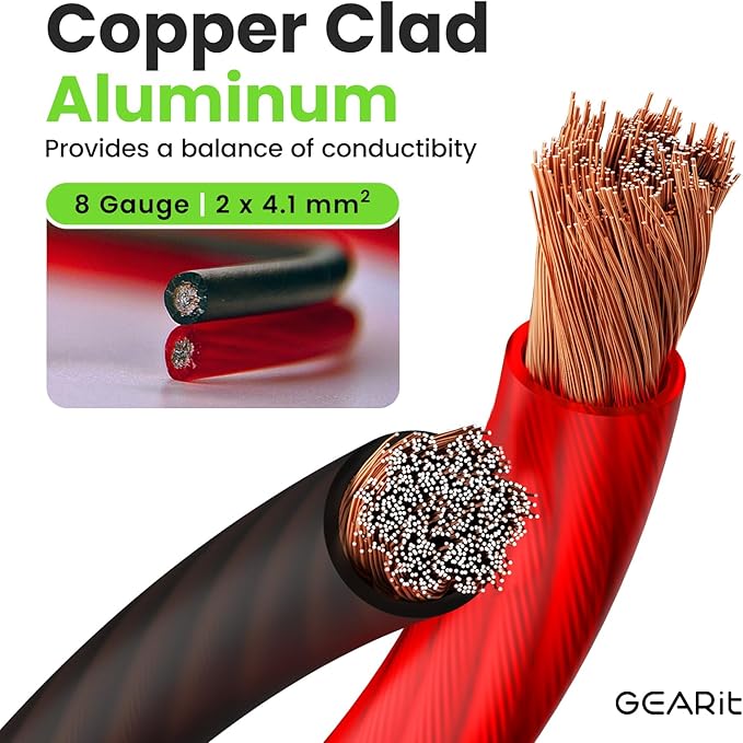 GEARit 8 Gauge Wire, for Automotive Power/Ground, Battery Cable, Car Audio - Image 2