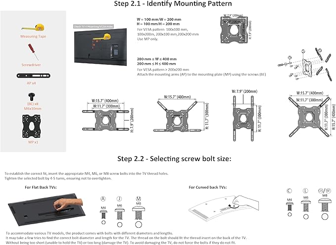 Amazon Basics Full Motion Articulating TV Wall Mount, - Image 8