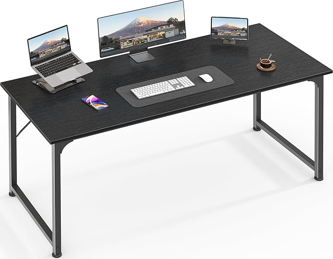 Huuger Computer Desk, 55 Inch Home Office Desk, Gaming Writing Work from Home by Huuger