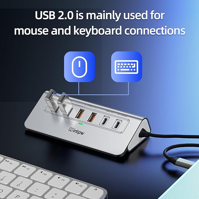 intpw P9R PRO USB C Hub Ethernet, 10 in 1 USB Docking Station 10Gbps - Image 9