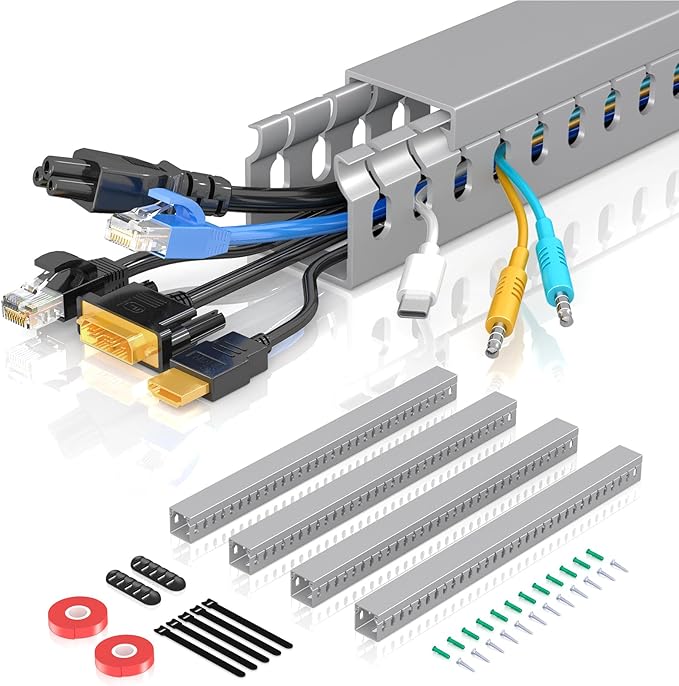 Open Slot Wire Duct Kit, 62.8" Server Rack Cable Management, Cable Management by Aocii