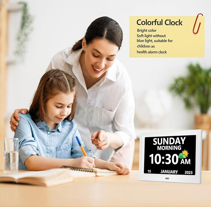 MRCHYDZ 11 Inch Clock with Day and Date - Image 2