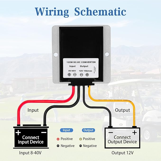 ELFCULB 8V-40V to 12V Voltage Regulator 10A 120W DC Step Down UP Converter - Image 2