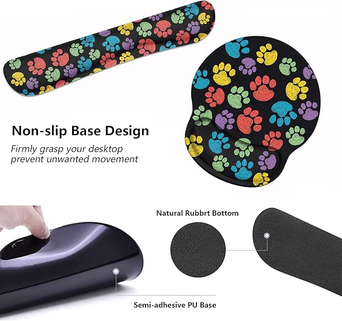 Keyboard Wrist Rest and Mouse Pad Wrist Support Set - Image 5