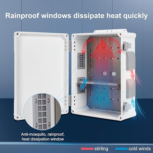 Namunanee Outdoor Electrical Junction Box, ABS Water Resistant Enclosure - Image 4