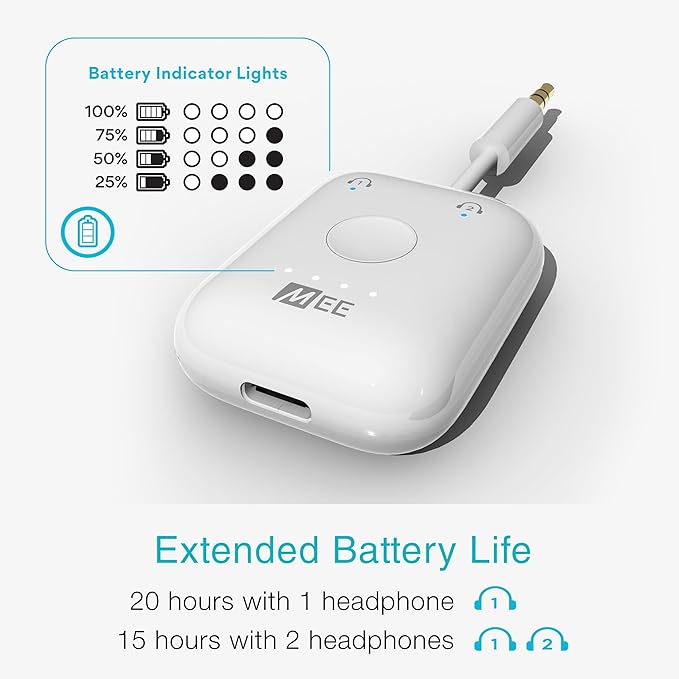 MEE audio Connect Air in-Flight Bluetooth Wireless Audio Transmitter Adapter - Image 7