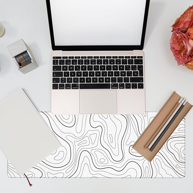 Eflxamz Desk Mat, Topographic Contour Large Gaming Mouse Pad - Image 7