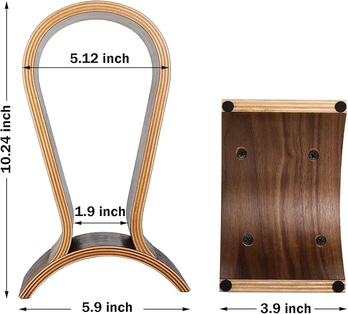 Headphone Stand Wood, Headset Stand - Image 6