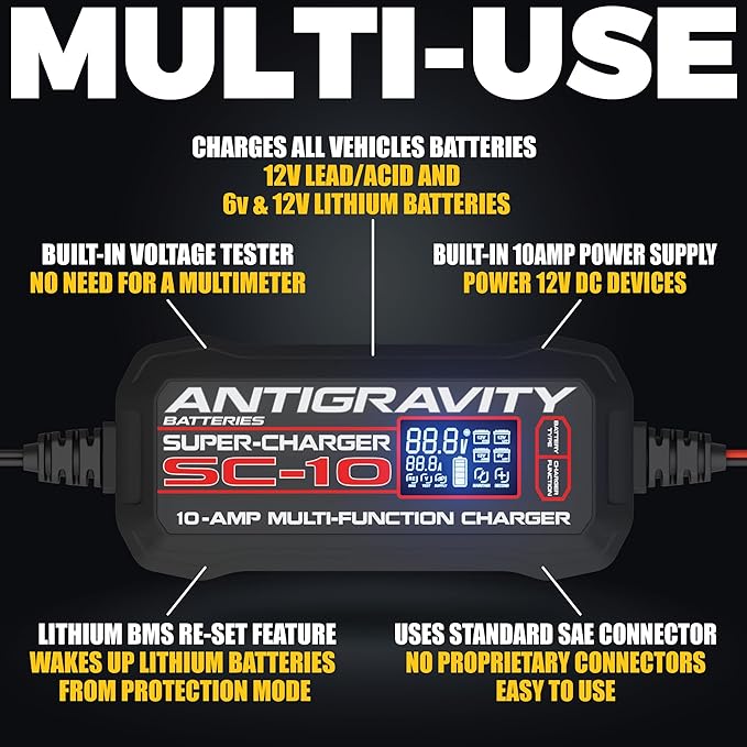 Antigravity SC-10 Super-Charger 10A Smart Battery Charger & Maintainer - Image 4