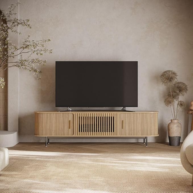 POVISON Fully-Assembled Mid Century Modern TV Stand - Image 4