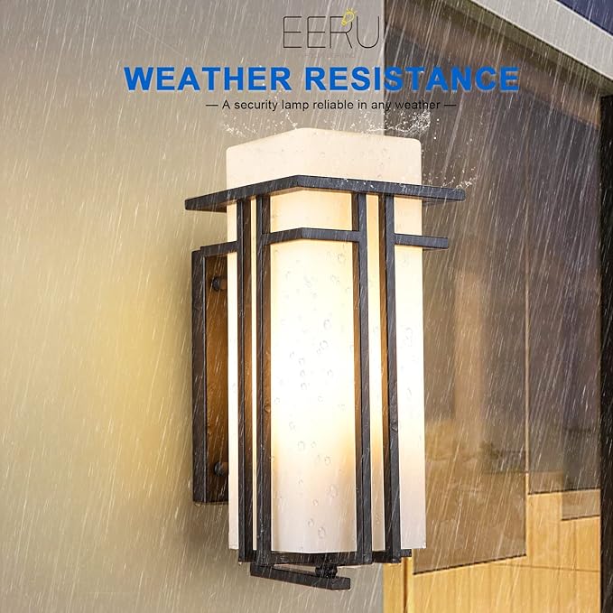 EERU Large Outdoor Wall Lights 15.35" H x 6.7" W, Waterproof Wall Lantern - Image 4