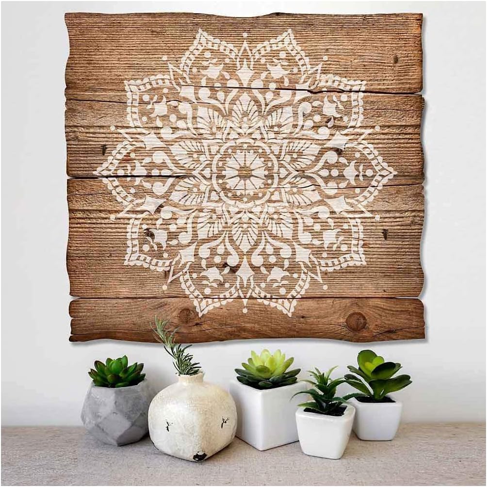 Passion Mandala Stencil for Walls – Wall Stencil Mandala – Reusable Stencil Better Than Mandala Decal – Laser Cut Mandala Template for Painting – Mandala Painting Stencil for Easy décor (30")