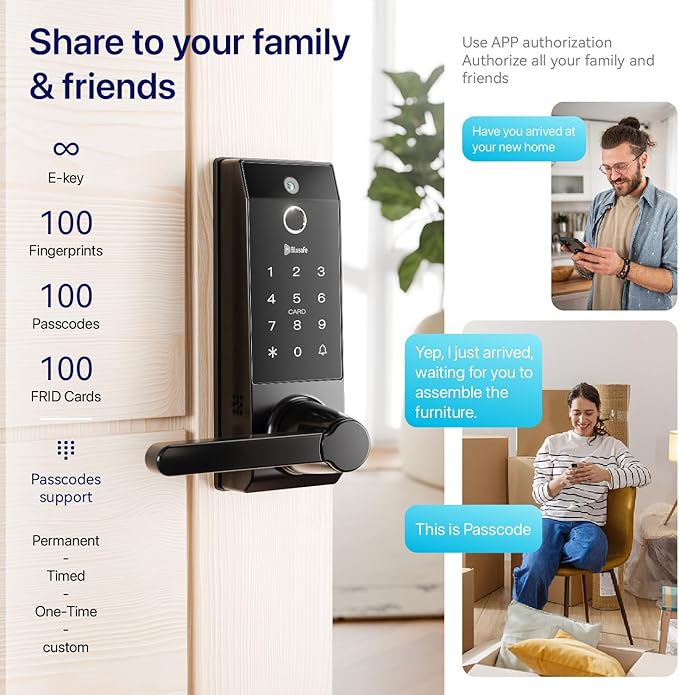Smart Lock Ring Doorbell Fingerprint Deadbolt - Image 3