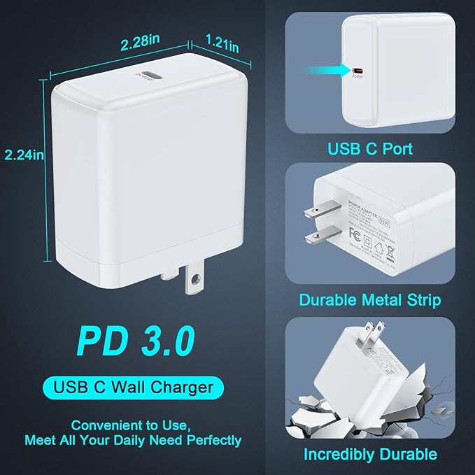 65W Super Fast Charger Type C for Samsung Galaxy S25 Ultra S25 FE Edge S24 - Image 3