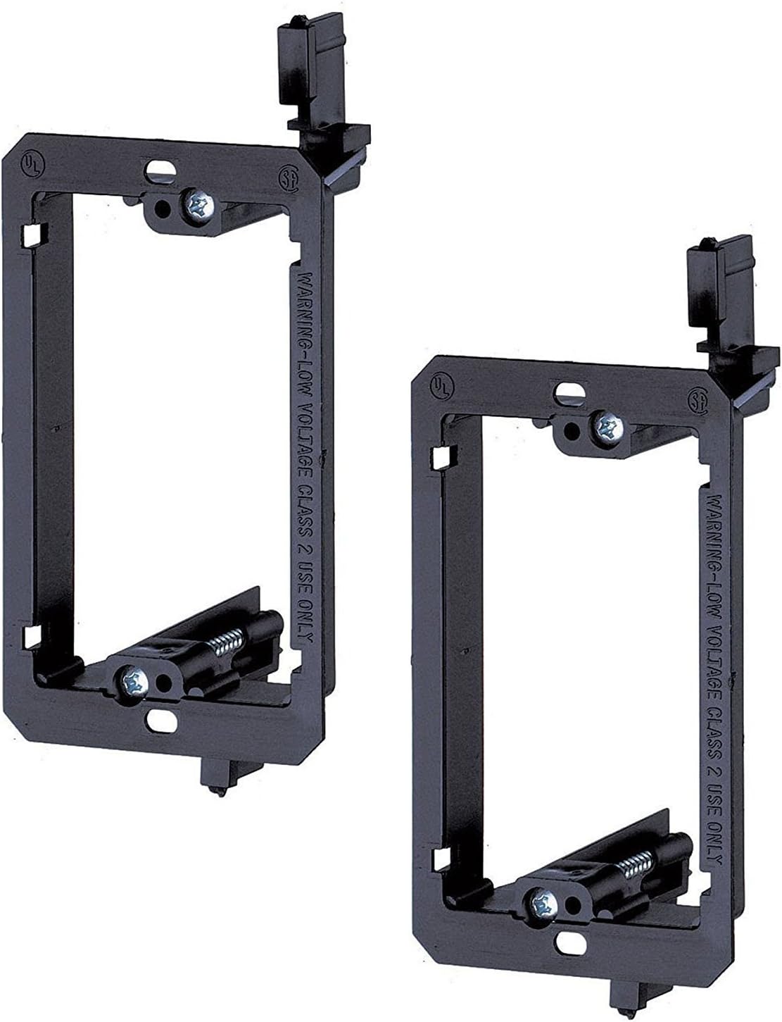 iMBAPrice LV1-2PK Single Gang (1-Gang) Low Voltage Mounting Bracket - Black (Pack of 2)