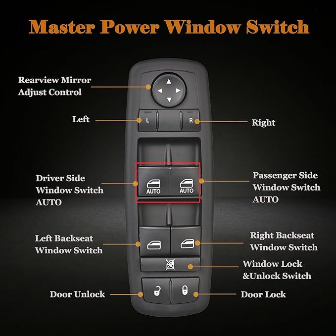 Master Power Window Switch Driver Side- 8Pins + 3Pins - Image 2
