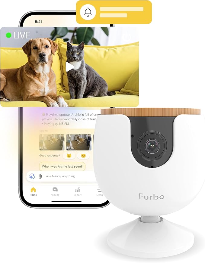 Furbo Mini Pet Camera Unlock Camera w/Paid Plan: Home Security by FurboPetCamera