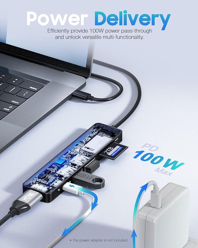 Hiearcool USB C Hub, USBC Hub Multi-Port Adapter - Image 3