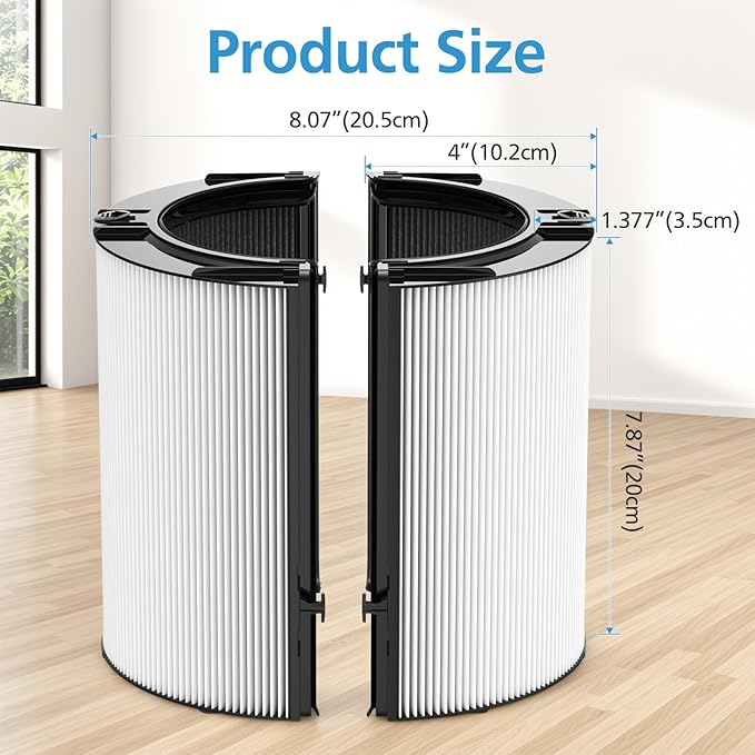 2 Pack Combi 360°Glass HEPA+Activated Carbon Filter - Image 6