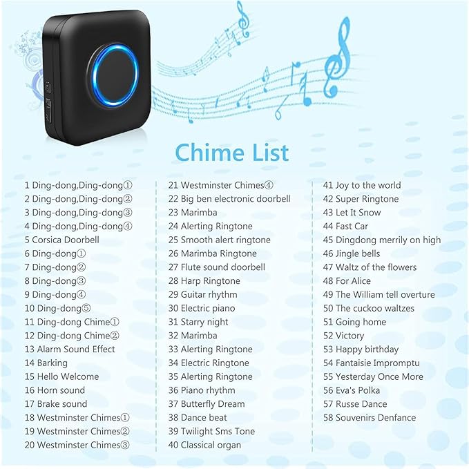 Door Chime Bistee Wireless Door Chimes When Door Open Entry Alarm 600FT Range - Image 6