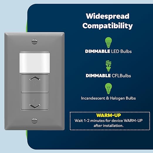 TOPGREENER Motion Sensor Light Switch Dimmer, Electronic Dimmer - Image 2